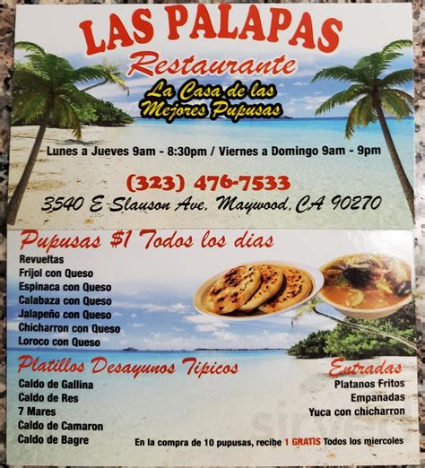 las palapas|la palapas menu.